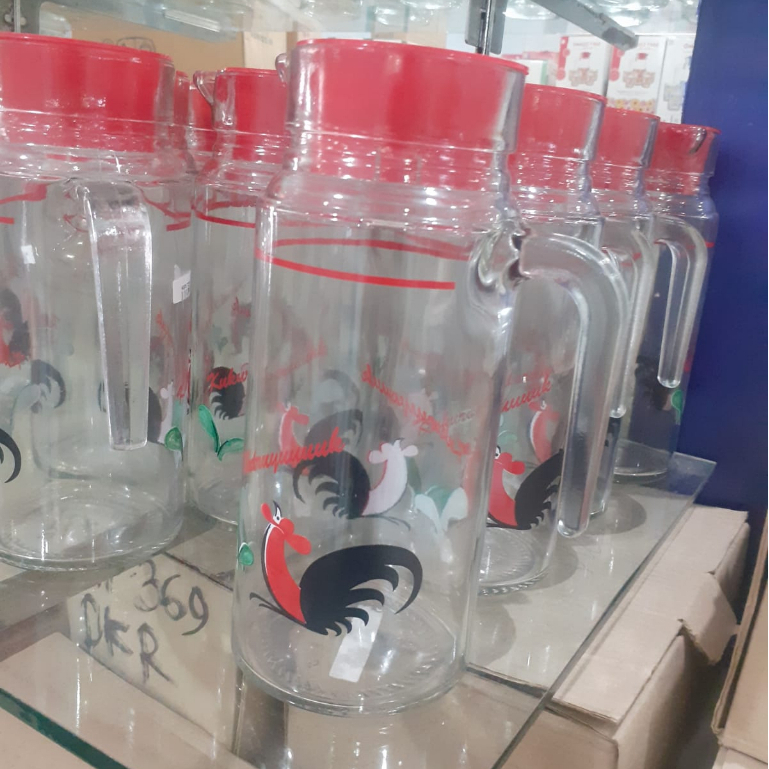 Pitcher Kaca Air 1000ml 1Pcs / Teko Air 1 Litter / Teko Kaca Air Set / Pitcher Drink Set / Teko Kaca