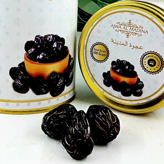 Ajwa Madinah / Kurma Ajwa Kaleng 500 Gram ORIGINAL