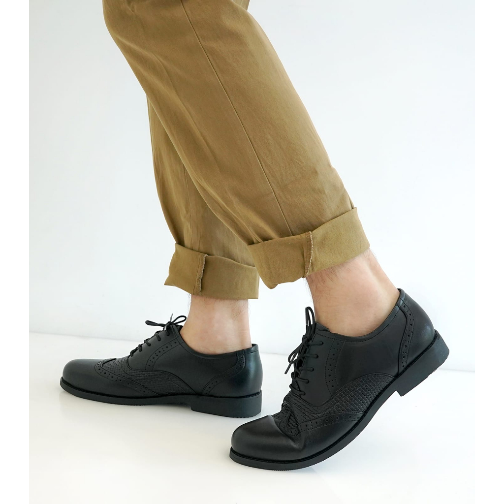 sepatu wingtip pria sepatu pantofel pria sepatu kulit asli sepatu kulit ori sepatu formal pria sepatu kondangan pria sepatu pesta pria sepatu oxford pria flavio boston