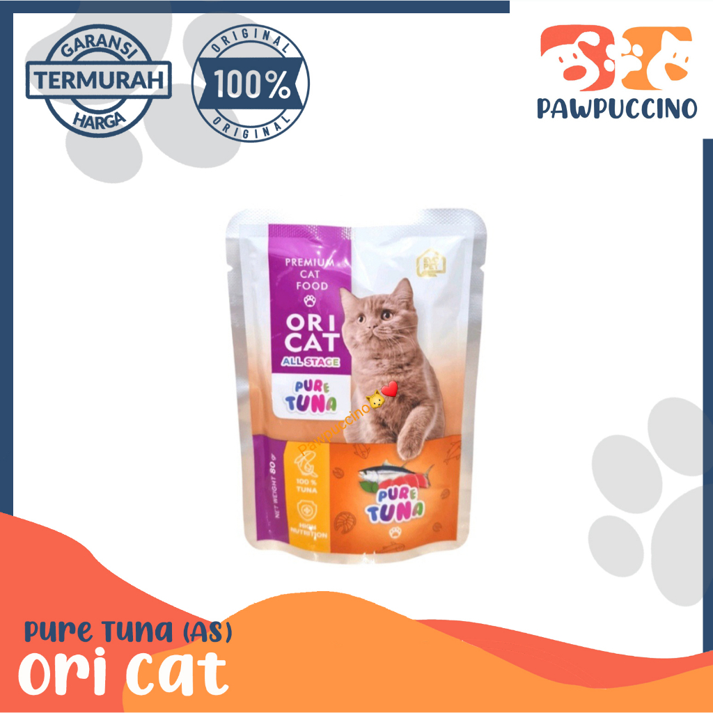 Ori cat pouch 80gr,Makanan basah(Wet food) kucing kitten &amp; adult