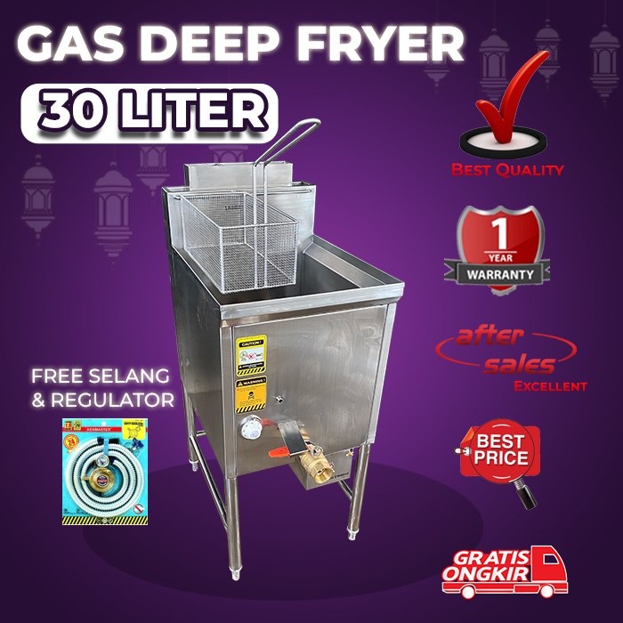 Gas Deep Fryer 30 Liter 20 Liter 10 Liter