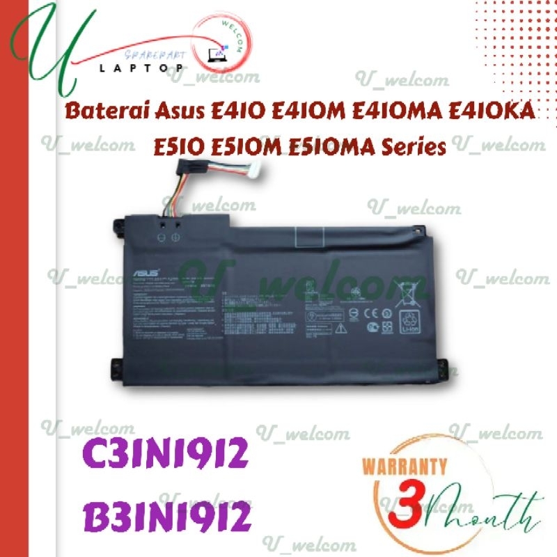 Baterai Asus B31N1912 14 E410 E410M E410MA L410MA E510KA E510MA ORI