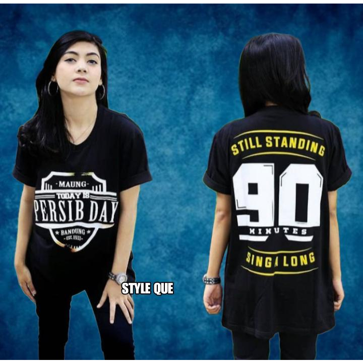 KAOS PERSIB MAUNG PERSIB DAY HITAM LENGAN PENDEK KATUN COMBAT ORIGINAL BLUE SQUAD TERBARU PRIA WANIT