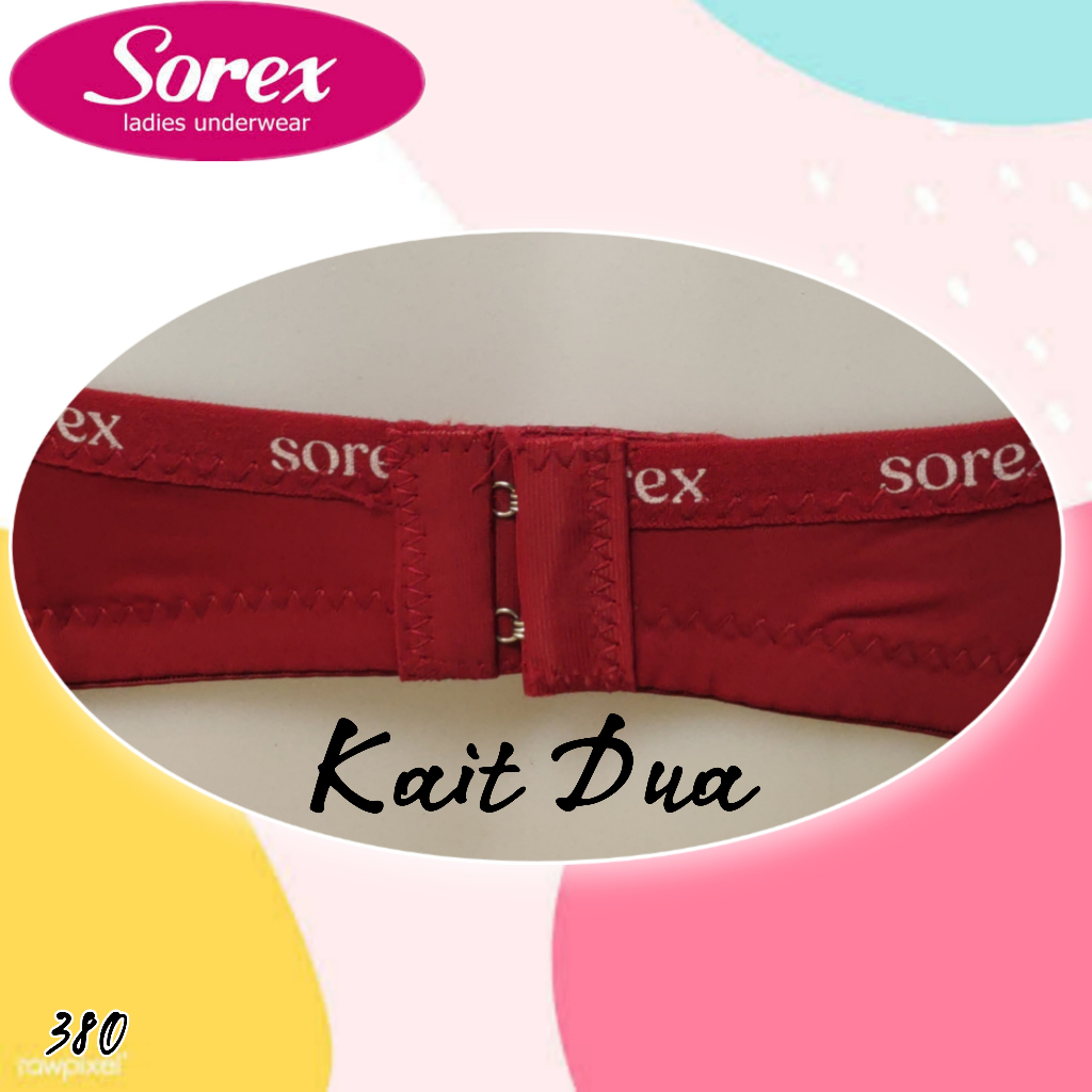 J380 Bra Wanita Sorex Busa Tanpa Kawat Cup A Size 34a - 40a Dua Pengait