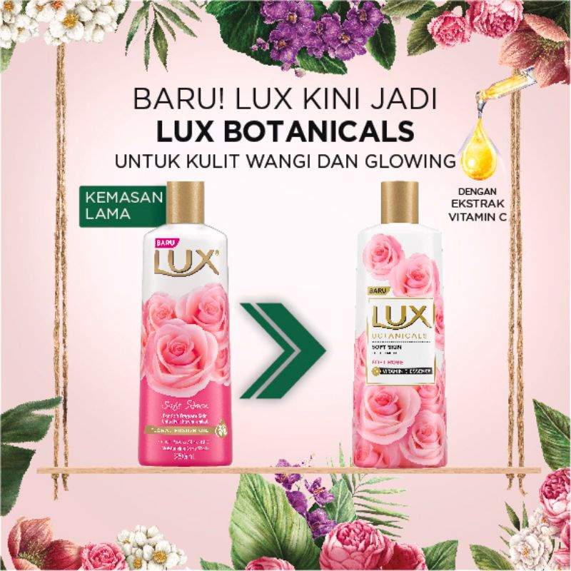 Lux Botanicals Body Wash Soft Rose Botol 250mL