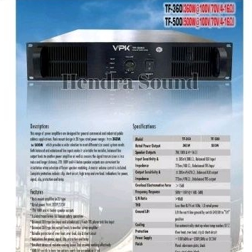 Power Amplifier VPK TF500 TF 500 WATT