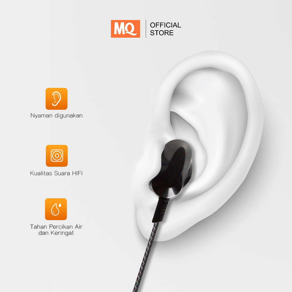 MQ Headset Wired Headset Wired Earphone Bass Android Original MQ-125