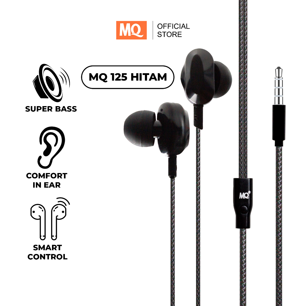 MQ Headset Wired Headset Wired Earphone Bass Android Original MQ-125