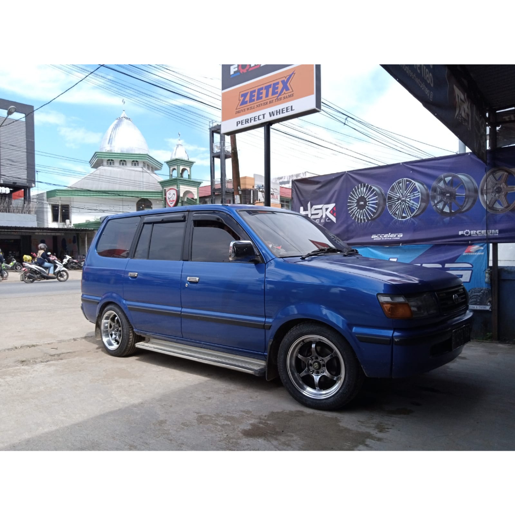 MODIFIKASI KIJANG USE HSR TSURAI RING 16 LEBAR 7/85 & BAN ACCELERA 205 55 R16 VELG CELONG DONAT