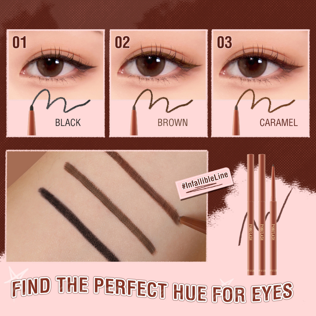PINKFLASH OhMyLine Waterproof Eyeliner Pen Anti Air Tahan Lama -Hitam