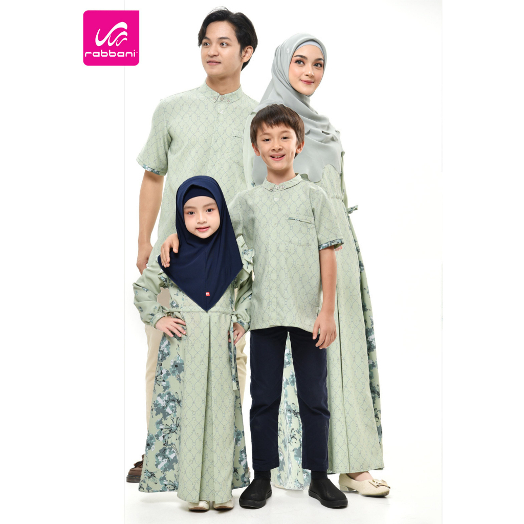 Gamis Kemko anak Sarang Huzlah | Sarimbit keluarga | Sarimbit Couple keluarga | Baju Couple keluarga