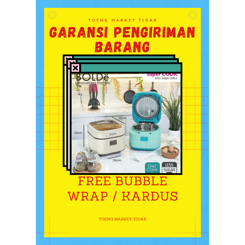 RICE COOKER LOW CARBO / SUPER RICE COOKER LESS SUGAR CELICIA 1.2LT BOLDE