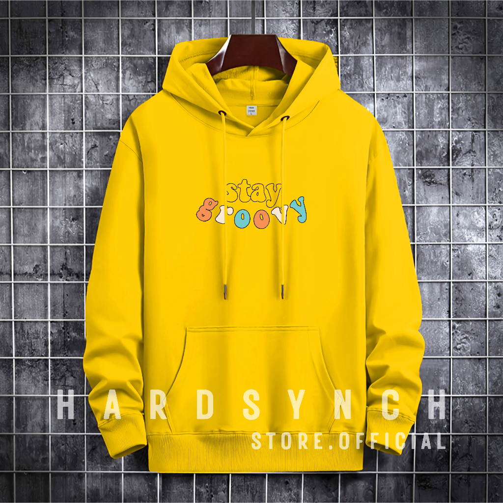 Sweater Hoodie Stay Groovy Unisex ( Pria &amp; Wanita ) Premium Quality S-XXL Cotton Fleece / Hoodie Korean Style / Sweater Hoodie / Hoodie Polos / Hoodie Wanita / Hoodie Pria / Sweater Hoodie Distro Original ( SG 15 )