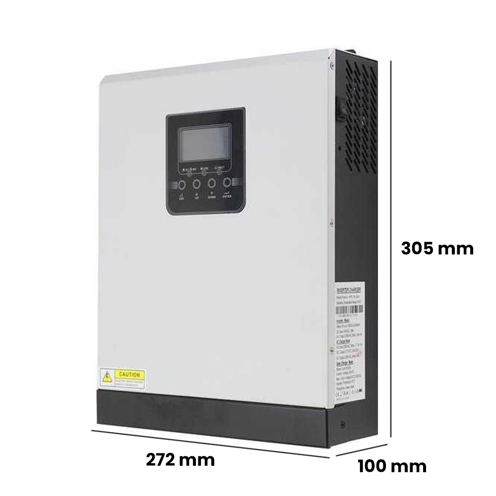 Hybrid Inverter Solar Controller DC 24V to AC 230V 2400W - HPS-3K-24V - White