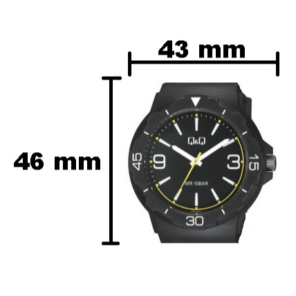 SALE Jam Tangan Pria Casual Sporty Stylist Rubber Analog Original Q&amp;Q QNQ QQ V02A Series