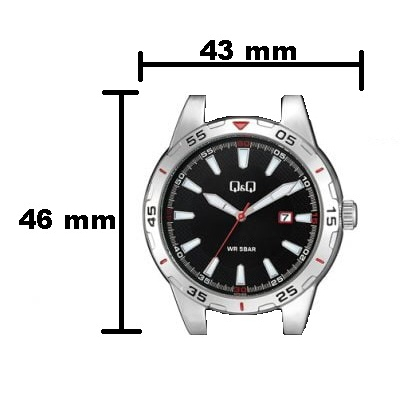 Jam Tangan Pria Casual Sporty Karet Rubber Tanggal Analog Original Q&amp;Q QnQ QQ A470 A470J Series
