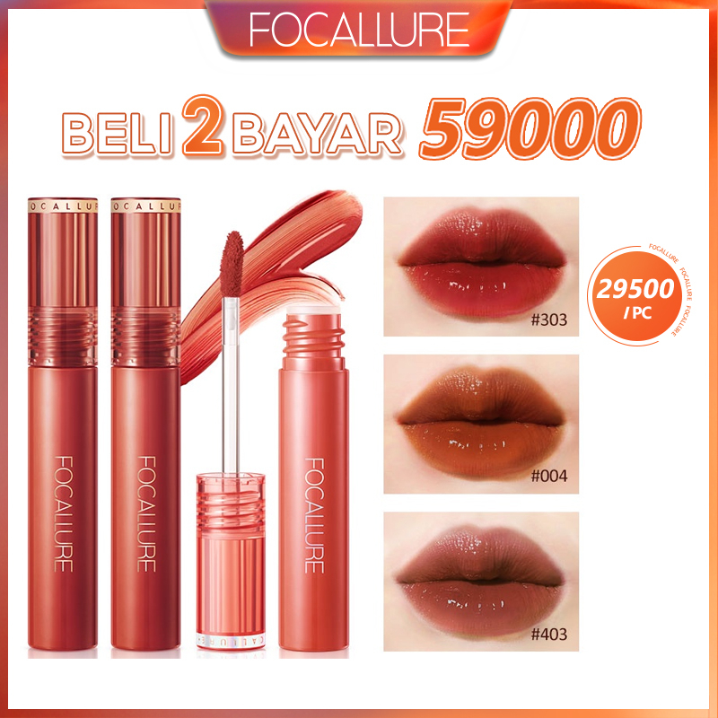Focallure Jelly-Clear Dewy Lip Tint-Tahan lama Lipstick Pelembab Lip GlossLembut Lipstik Halus