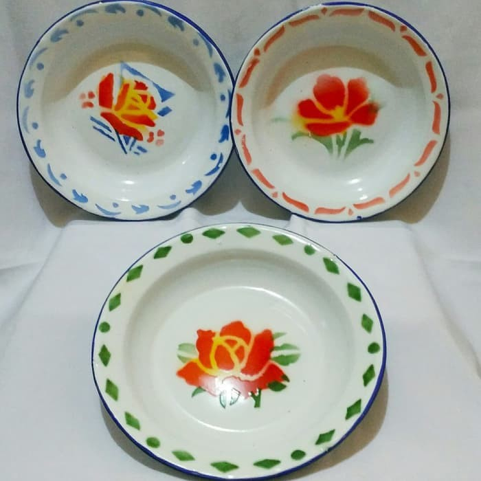 PIRING ENAMEL 22 CM/PIRING JADUL