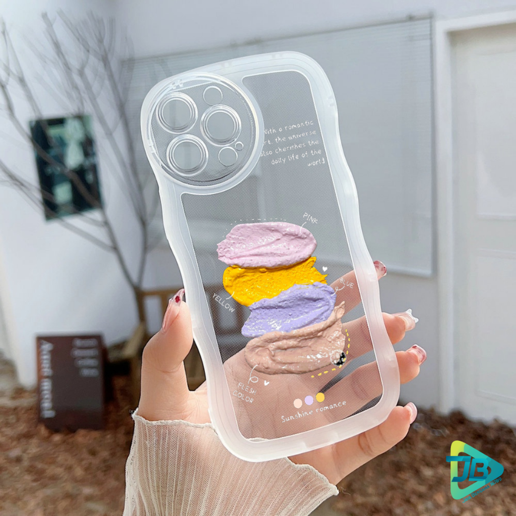 CUSTOM SOFTCASE WAVE GELOMBANG CLEAR CUSTOM COLORFUL FOR VIVO Y02 Y11 Y12 Y15 Y17 Y15S Y01 Y16 Y02S Y20 Y12S Y21 Y21S Y33S Y22 Y22S Y30 Y50 Y35 Y53 Y71 Y75 Y81 Y91 Y93 Y95 Y91C Y1S V5 V20 V25 V25E T1 PRO S15E JB8480