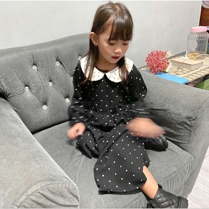Dress Anak Perempuan Lengan Panjang Wednesday