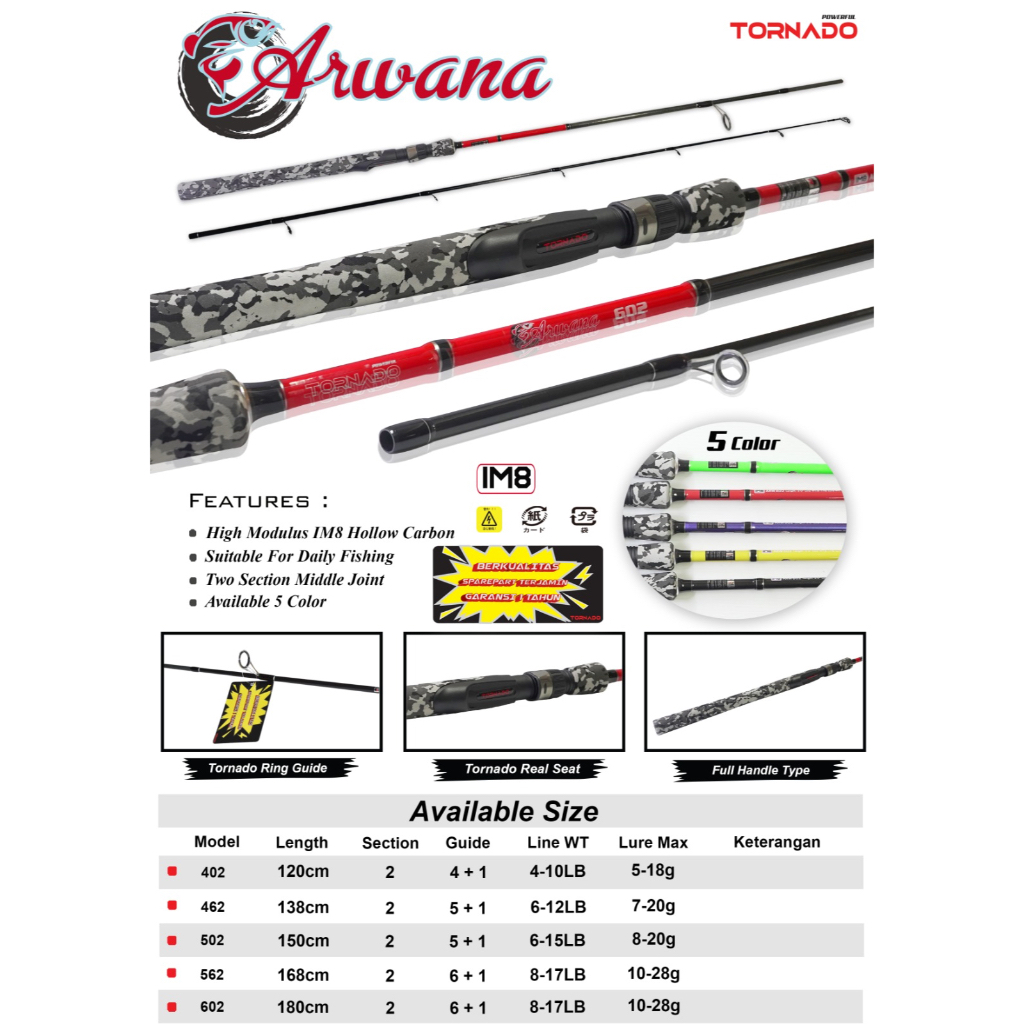 Joran pancing galatama Tornado Arwana