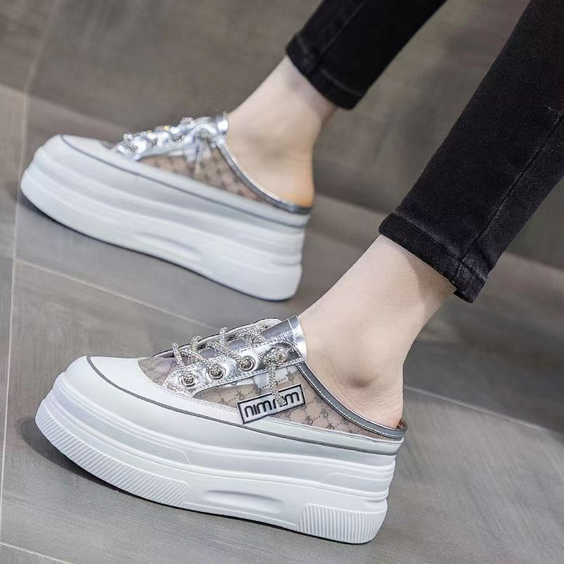 Sepatu Sendal Perempuan Silver Sepatu Sandal Fashion Wanita Korea Style Hitam Import Cantik SD-106