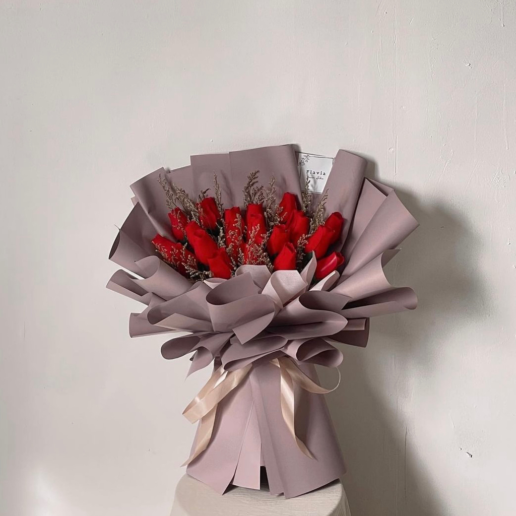 Bouquet Bunga Artificial Size M Sedang / Buket Bunga BOGOR / Bunga Palsu / Florist