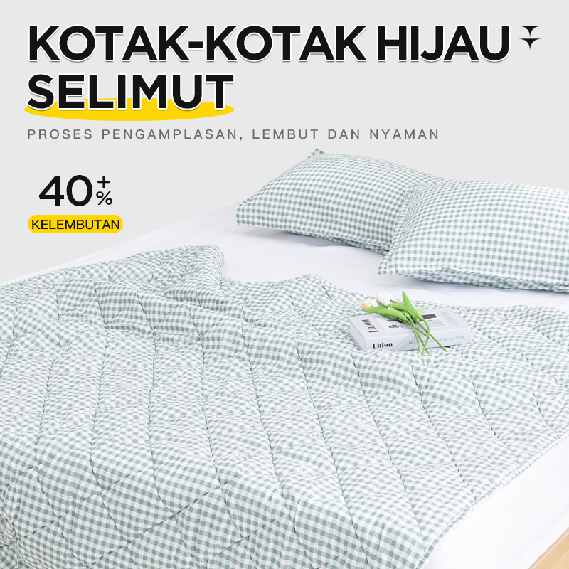 Selimut Katun Halus Bedcover Katun Aesthetic Ukuran 120 160 180CM