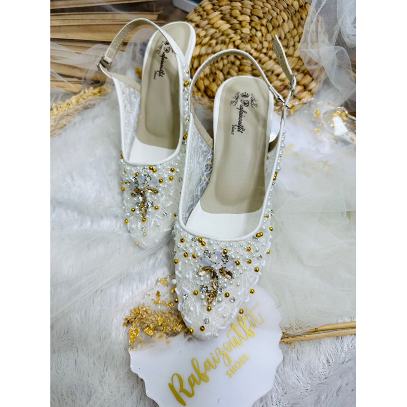 sepatu wedding keyna putih 5cm stillo