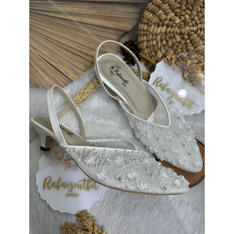 sepatu wedding marrisa  tali 5cm stiletto