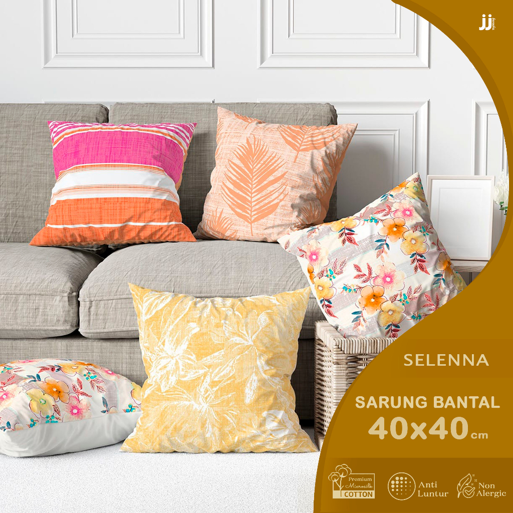 SARUNG BANTAL SOFA PRINT MOTIF SELENNA SERIES 40X40 CM