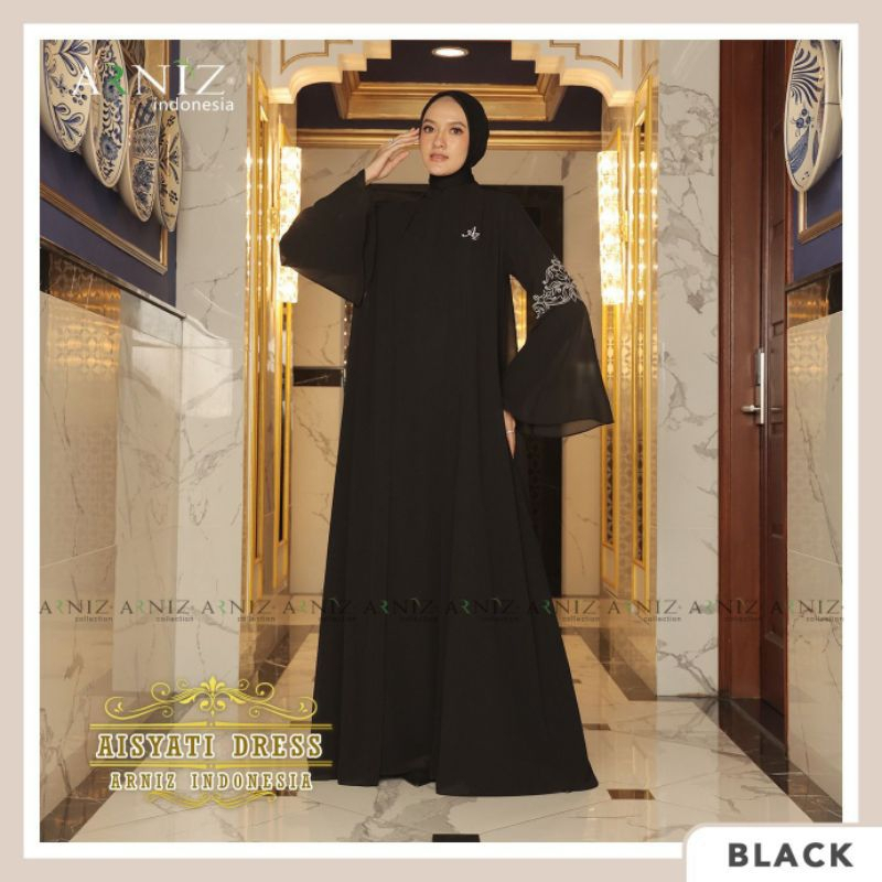 Dress Only Aisyati By Arniz Collection / gamis wanita dewasa / pakaian muslim perempuan
