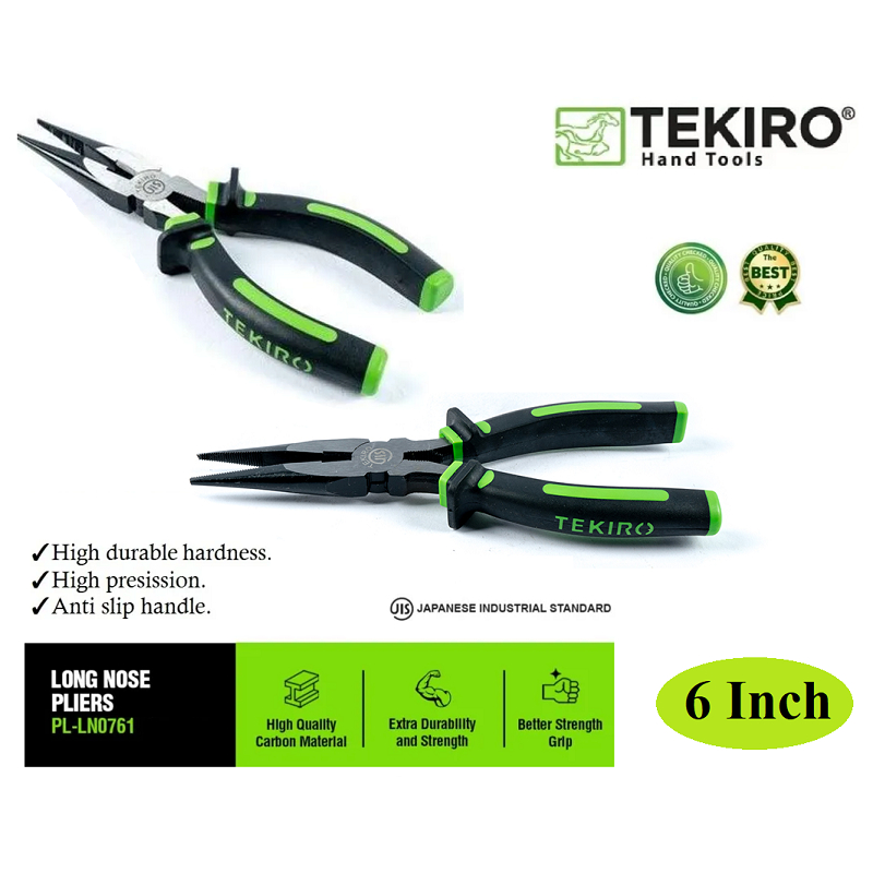 TEKIRO TANG LANCIP 6 INCH [150mm] / long nose pliers 6&quot; TEKIRO Long Nose Pliers 6 inch Tang Lancip 6 inch / Long Nose Pliers / Tang Cucut 6&quot; 6inch