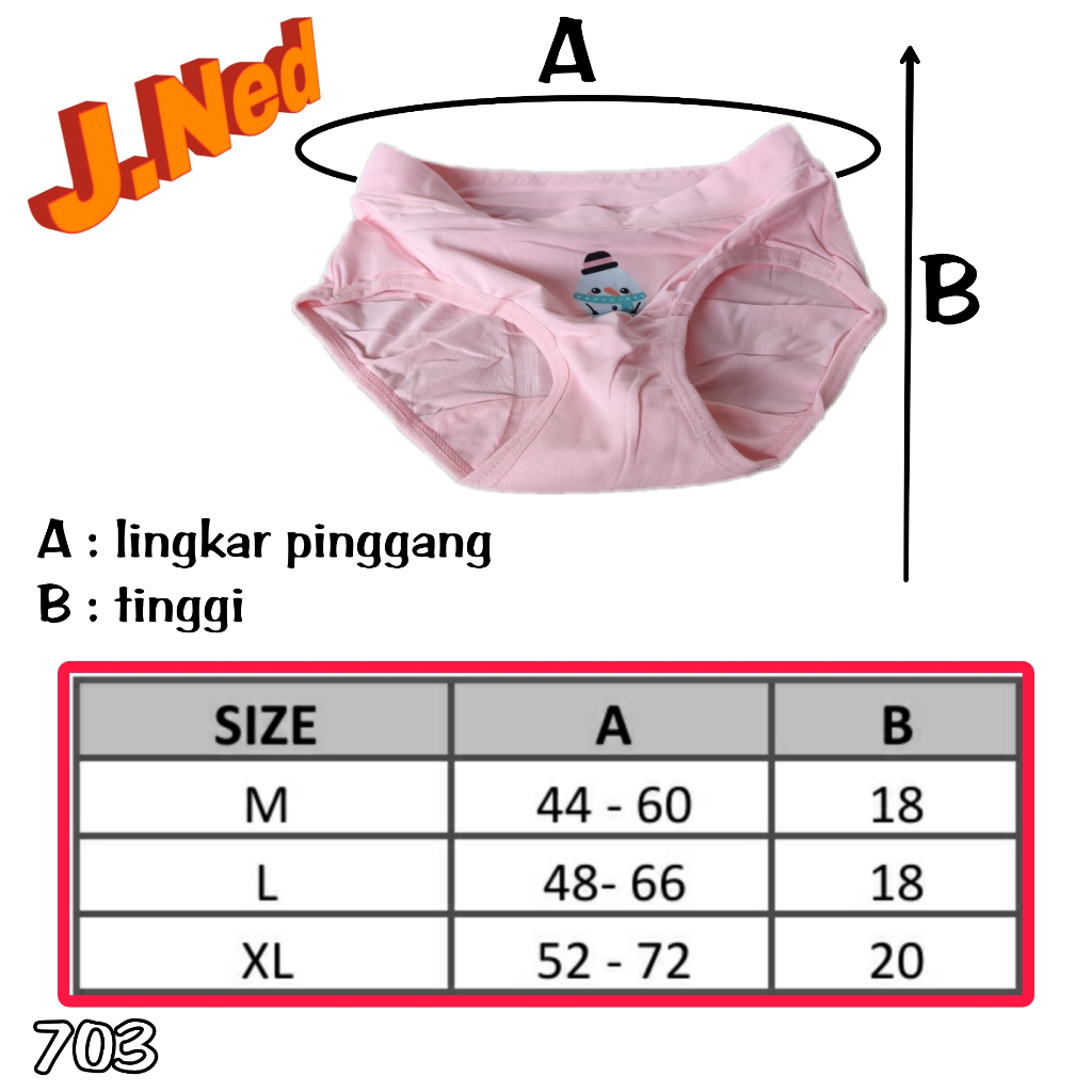 J703T | ( 3PCS )CELANA DALAM  ANAK WANITA SOREX USIA 2 SAMPAI 9 TAHUN