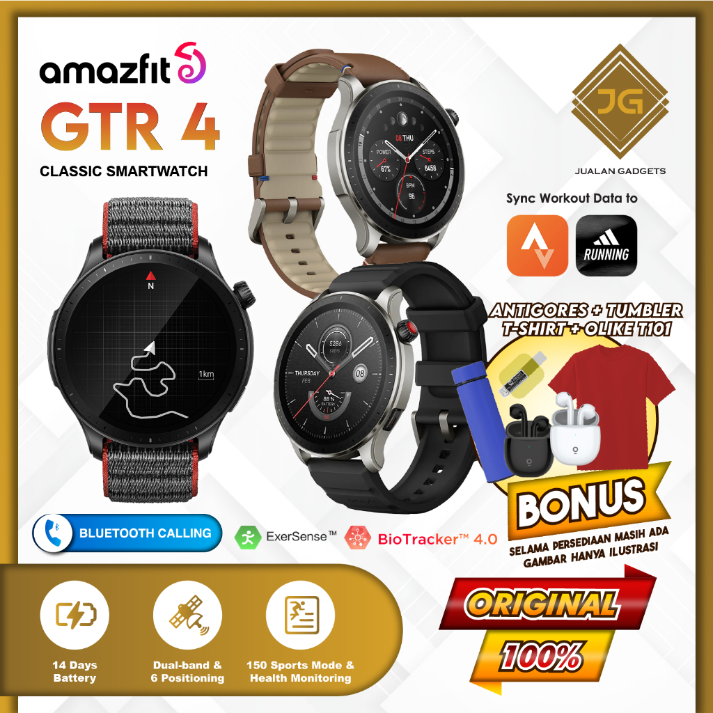 Amazfit GTR 4 Smartwatch Bluetooth Call GPS SpO2 150 Sports Mode