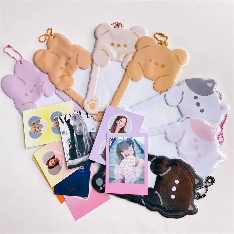 

ID Card Holder Name Tag Keychain / Wadah Kartu Photocard PC KPop Lucu Kawaii Beruang Kelinci Kucing