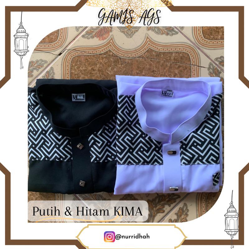 GAMIS JUBAH MUSLIM PRIA / LAKI LAKI ANAK ANAK REMAJA PUTIH HITAM TERMURAH