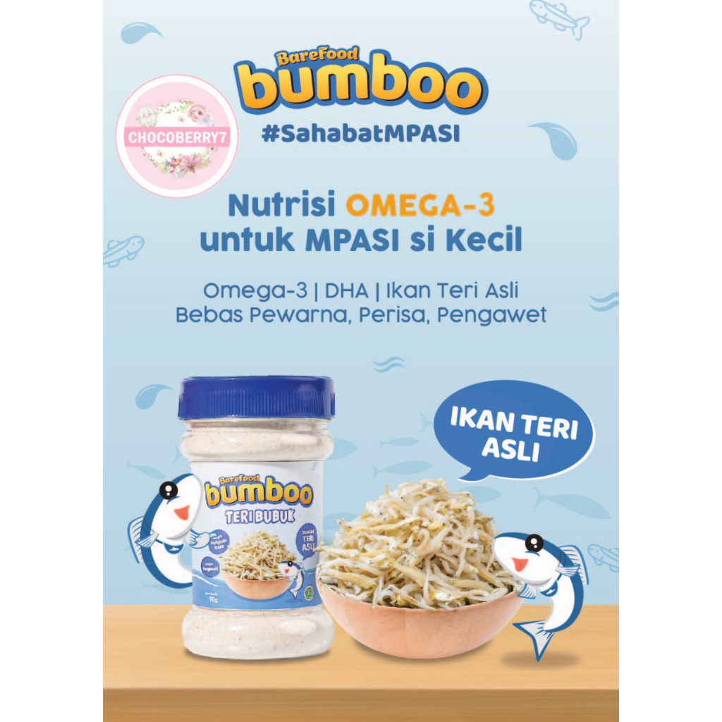 Bumboo Teri Bubuk MPASI Bayi Baby Anchovy Nutrisi Omega 3 DHA Barefood Bumboo