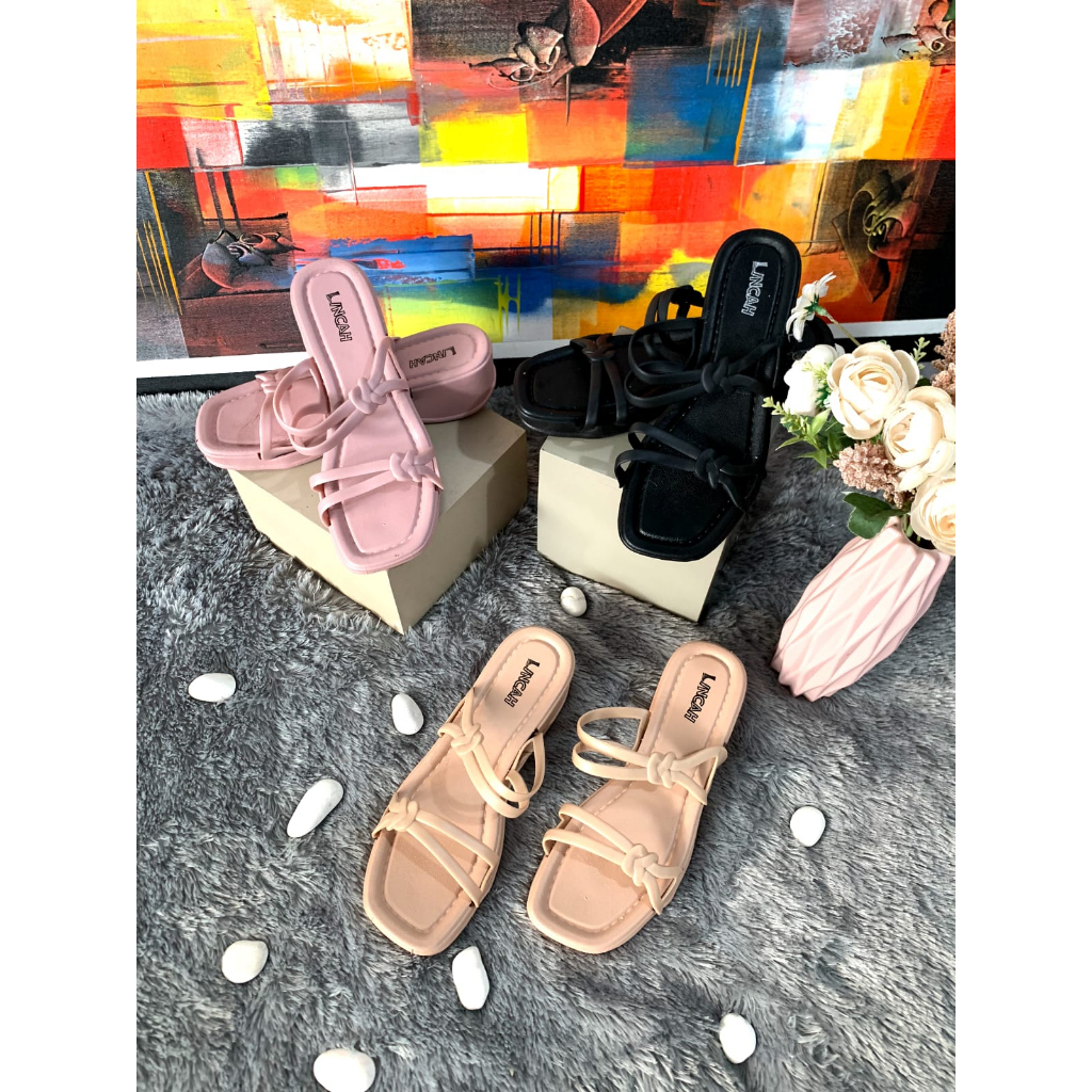 SANDAL SLOP KEKINIAN TALI LET IMPORT LINCAH 2212