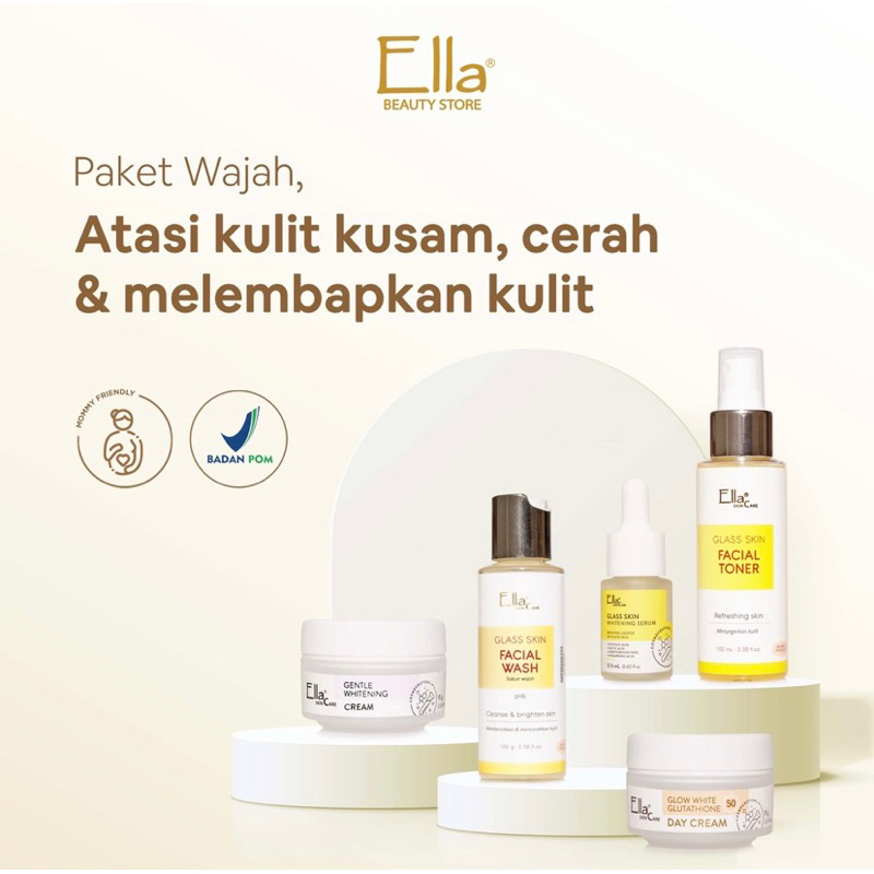Ella Skincare Paket Ibu Hamil (Whitening) - Mengatasi Kulit Kusam, Mencerahkan, Melembabkan, Membuat