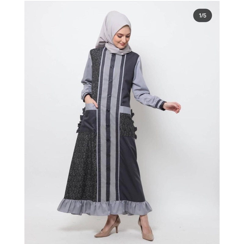 Erfas - Long Dress Muslim Wanita Minimalis