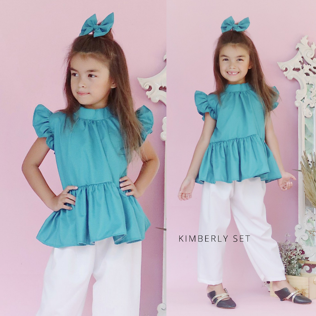 Kimberly set / Set Pakaian Wanita Untuk Anak dan Dewasa / Set Pakaian Anak Unik