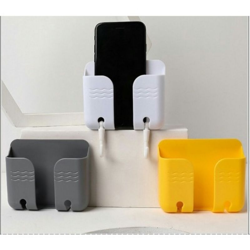 Handphone Holder Tempat Cas HP Remote Tempel Tembok Holder HP Tempel Dinding Wall Phone Holder Gantungan HP Remot Holder Cas HP Tempel Tembok Dinding Rak handphone