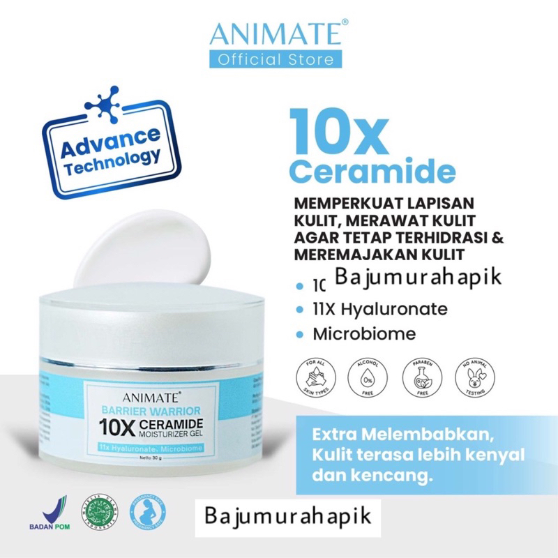 Animate Barrier Warrior 10x Ceramide Moisturizer Gel Wajah