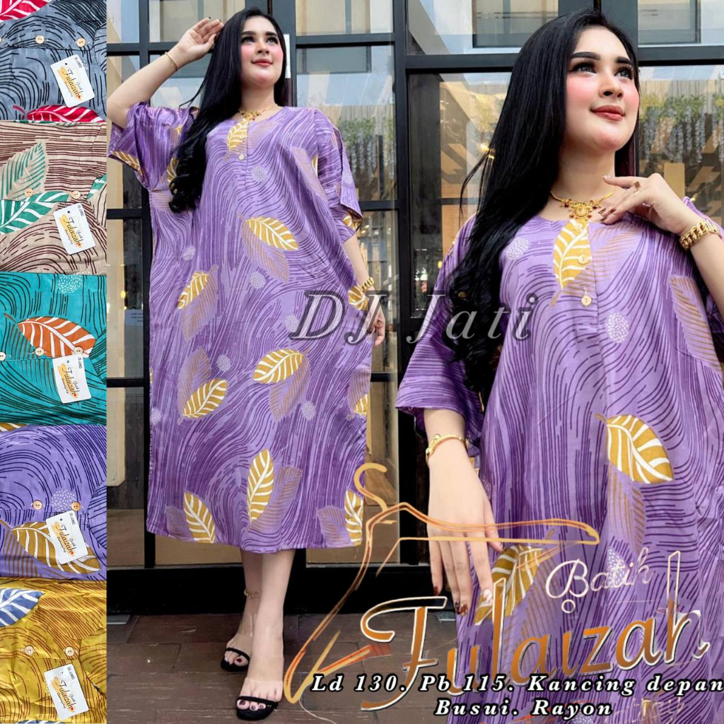 Daster jumbo ECER MURAH JATI NEW Busui Bumil dada kancing LD 135 PB 115 bahan rayon berkualitas