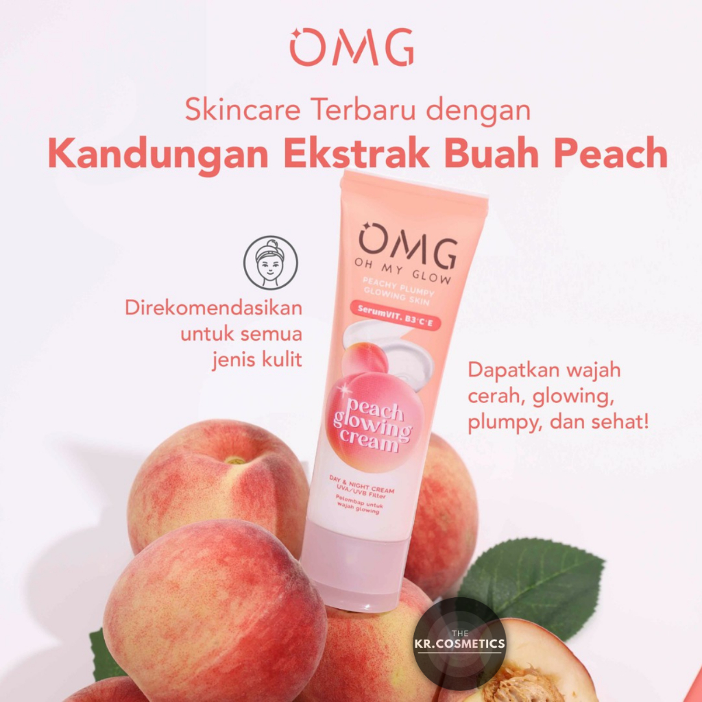 OMG Oh My Glow Peach Glowing Cream moisturizer 25gr