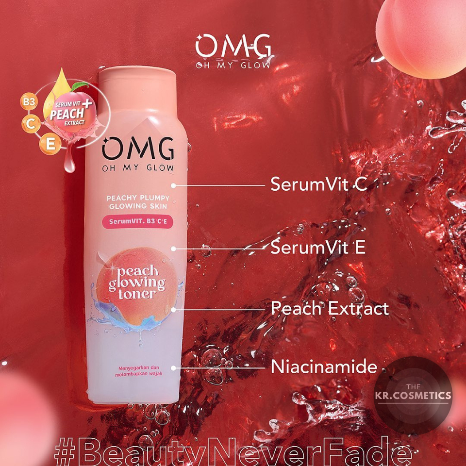 OMG OH MY Glow glam Peach Glowing face Toner 100 ml