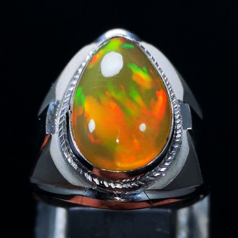 BISA COD BATU CINCIN PRIA KALIMAYA CRYSTAL SUSU TOP JARONG ASLI NATURAL RING STAINLESS MONEL SIAP PA