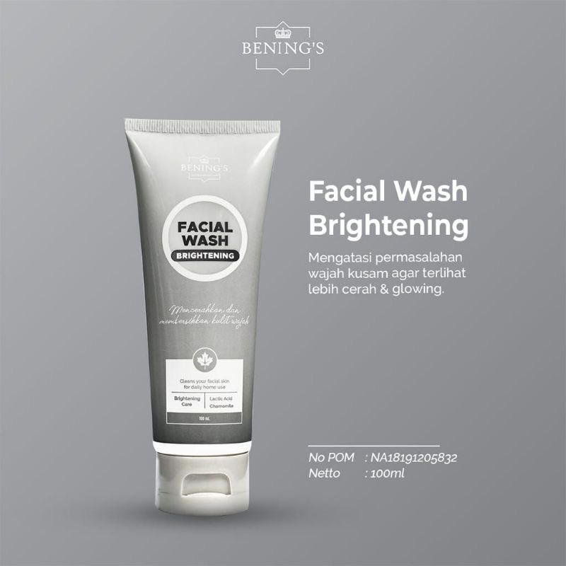 BENINGS BRIGHTENING FACIAL WASH dr OKY PRATAMA