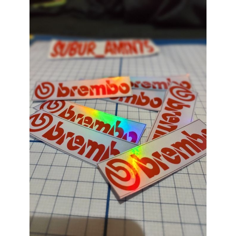 

Stiker Brembo hologram